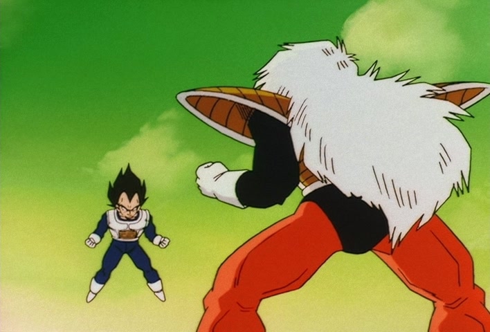 Dragon Ball Z Ep 73: That Ain't Me! Gohan, Don't Lose Your Nerve, Hit Your Father!! @ 10:58