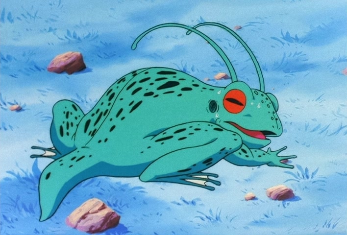 Dragon Ball Z Ep 74: A Huge Miscalculation!! Ginyu Has Turned into a Frog @ 10:50