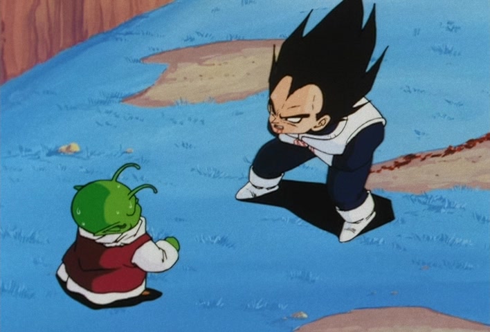 Dragon Ball Z Ep 83: Fear Me!! Freeza Does Battle With a 3rd Transformation @ 15:36