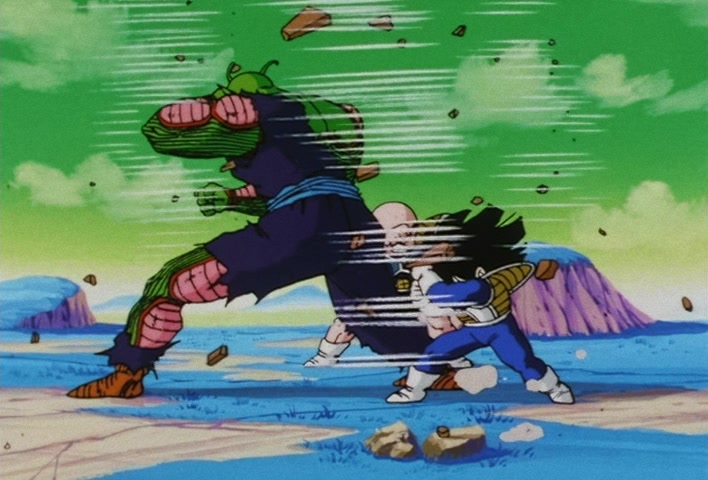 Dragon Ball Z Ep 91: Showdown!! The Embodiment of Flame in a 20-Fold Kaio-Ken Kamehameha @ 07:49