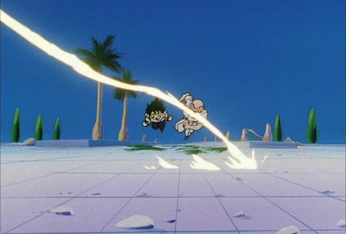 Dragon Ball Z Ep 111: A Direct Confrontation with Piccolo!! An Angry Masenko in the Heavens @ 02:28