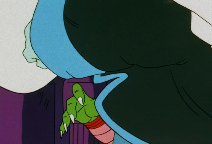 Dragon Ball Z Ep 113: It Can't Wait Until Morning!! God Decides on a Suicidal Course of Action @ 15:05