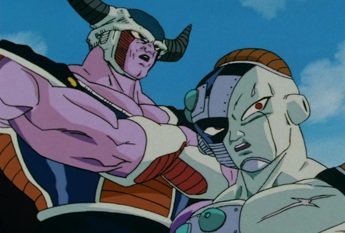 Dragon Ball Z Ep 120: Freeza Halved By a Single Blow!! Another Super Saiyan @ 03:11
