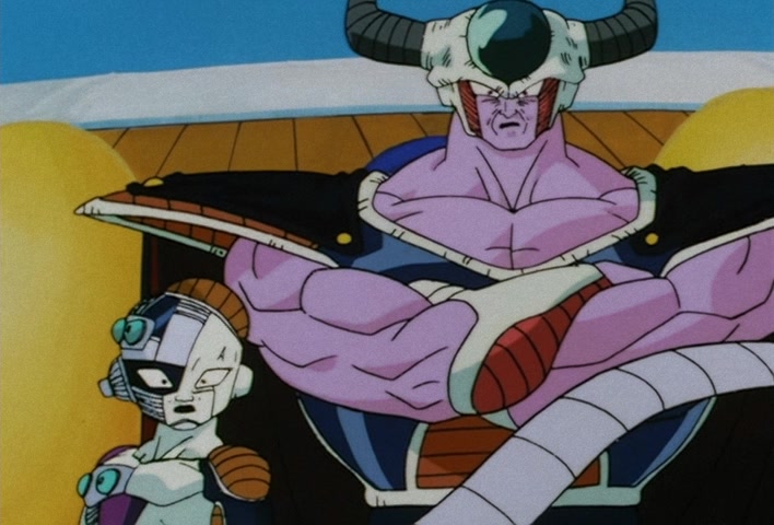 Dragon Ball Z Ep 120: Freeza Halved By a Single Blow!! Another Super Saiyan @ 03:17
