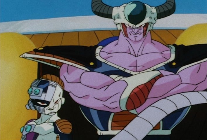 Dragon Ball Z Ep 120: Freeza Halved By a Single Blow!! Another Super Saiyan @ 03:23