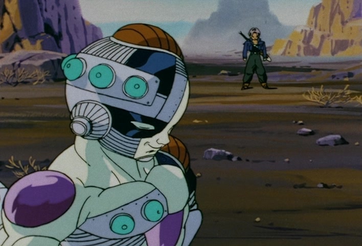 Dragon Ball Z Ep 120: Freeza Halved By a Single Blow!! Another Super Saiyan @ 03:29