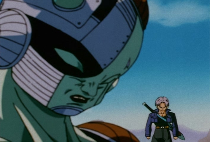 Dragon Ball Z Ep 120: Freeza Halved By a Single Blow!! Another Super Saiyan @ 03:58