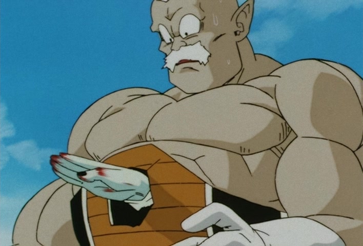 Dragon Ball Z Ep 120: Freeza Halved By a Single Blow!! Another Super Saiyan @ 06:29