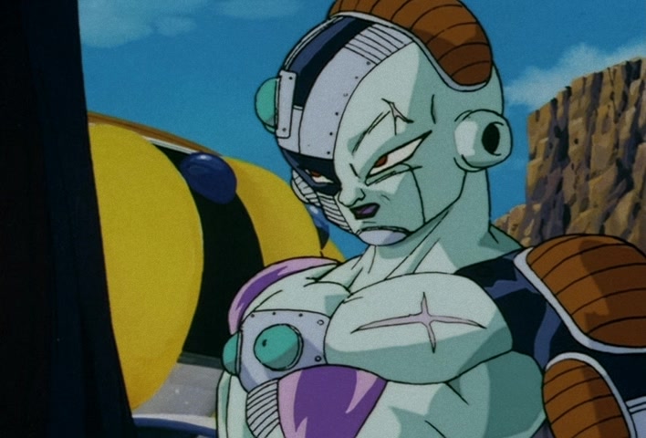 Dragon Ball Z Ep 120: Freeza Halved By a Single Blow!! Another Super Saiyan @ 08:25