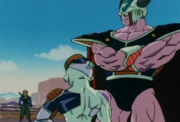 Dragon Ball Z Ep 120: Freeza Halved By a Single Blow!! Another Super Saiyan @ 08:30