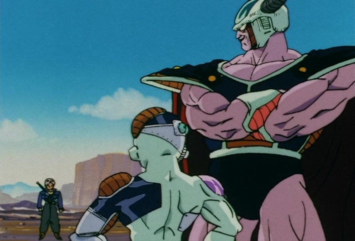 Dragon Ball Z Ep 120: Freeza Halved By a Single Blow!! Another Super Saiyan @ 08:36