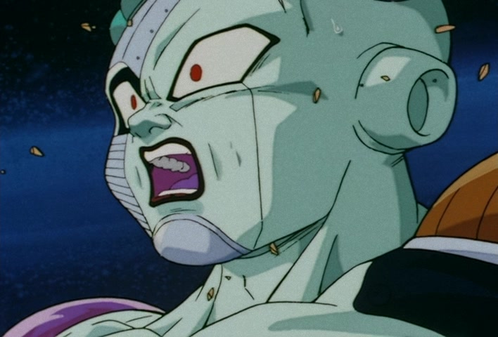 Dragon Ball Z Ep 120: Freeza Halved By a Single Blow!! Another Super Saiyan @ 10:55
