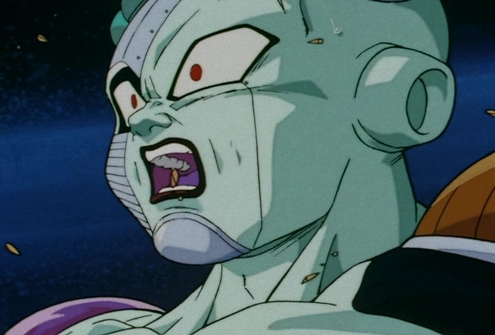 Dragon Ball Z Ep 120: Freeza Halved By a Single Blow!! Another Super Saiyan @ 11:24