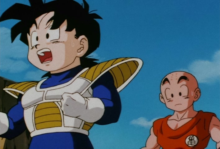 Dragon Ball Z Ep 120: Freeza Halved By a Single Blow!! Another Super Saiyan @ 11:48