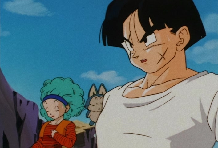 Dragon Ball Z Ep 120: Freeza Halved By a Single Blow!! Another Super Saiyan @ 14:36