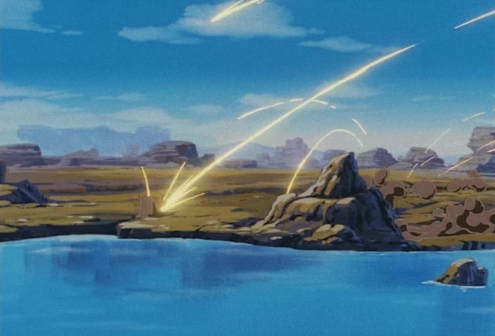 Dragon Ball Z Ep 120: Freeza Halved By a Single Blow!! Another Super Saiyan @ 16:55