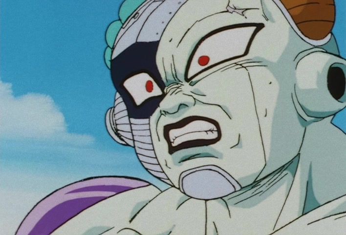 Dragon Ball Z Ep 120: Freeza Halved By a Single Blow!! Another Super Saiyan @ 17:07