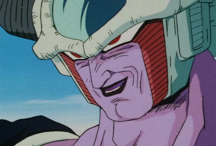 Dragon Ball Z Ep 120: Freeza Halved By a Single Blow!! Another Super Saiyan @ 17:30