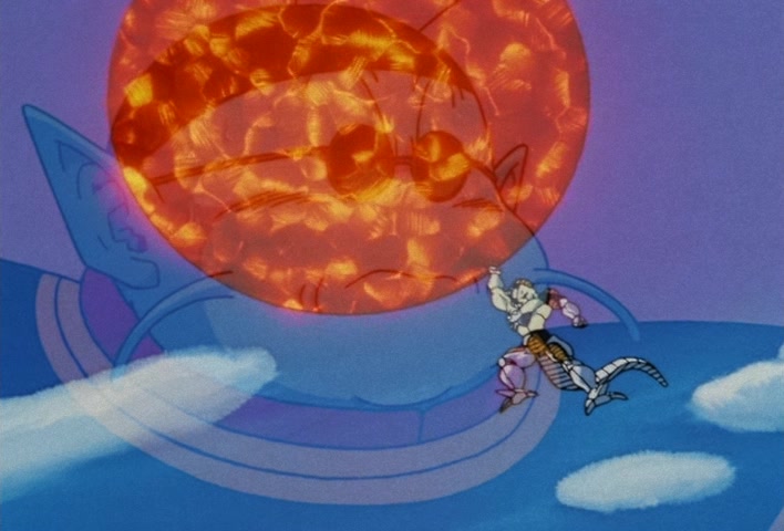 Dragon Ball Z Ep 120: Freeza Halved By a Single Blow!! Another Super Saiyan @ 18:51