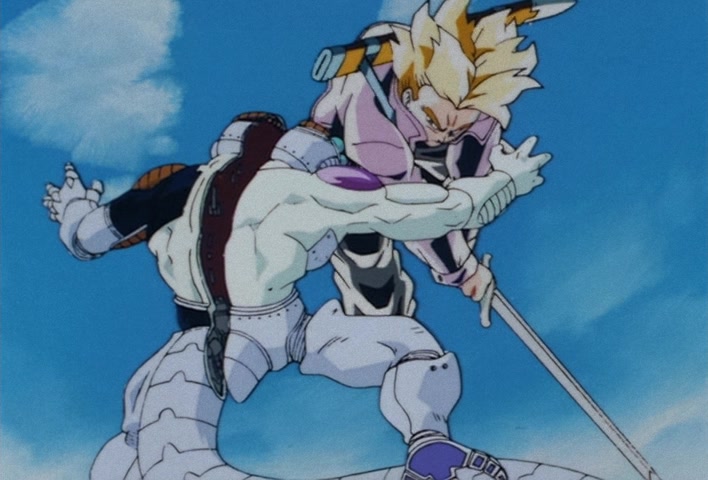 Dragon Ball Z Ep 120: Freeza Halved By a Single Blow!! Another Super Saiyan @ 22:08