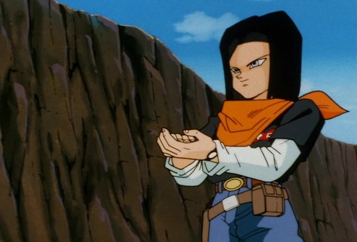 Dragon Ball Z Ep 135: A Cute Face, and Super Power?! No. 18 Has No Blind Spot @ 16:56