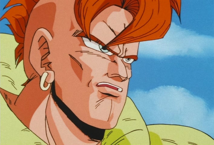 Dragon Ball Z Ep 151: One Final Remaining Hope… The Silent Warrior No. 16 Takes Action!! @ 11:30