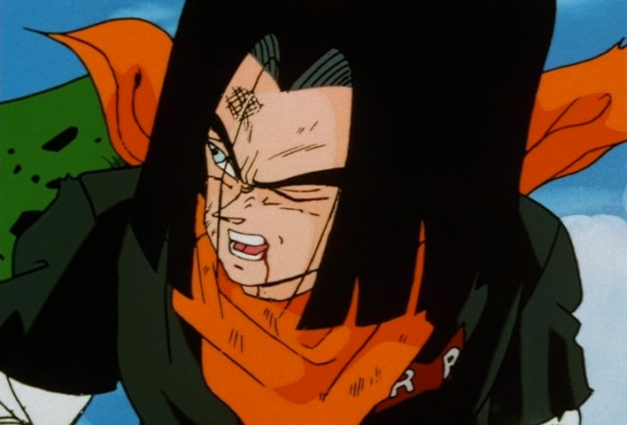 Dragon Ball Z Ep 151: One Final Remaining Hope… The Silent Warrior No. 16 Takes Action!! @ 13:55
