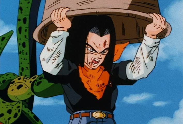 Dragon Ball Z Ep 151: One Final Remaining Hope… The Silent Warrior No. 16 Takes Action!! @ 14:30