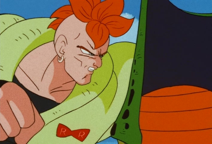 Dragon Ball Z Ep 151: One Final Remaining Hope… The Silent Warrior No. 16 Takes Action!! @ 16:20