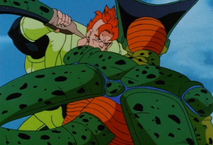 Dragon Ball Z Ep 151: One Final Remaining Hope… The Silent Warrior No. 16 Takes Action!! @ 18:33