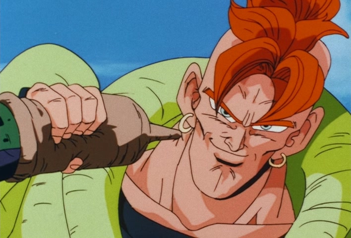 Dragon Ball Z Ep 151: One Final Remaining Hope… The Silent Warrior No. 16 Takes Action!! @ 18:39