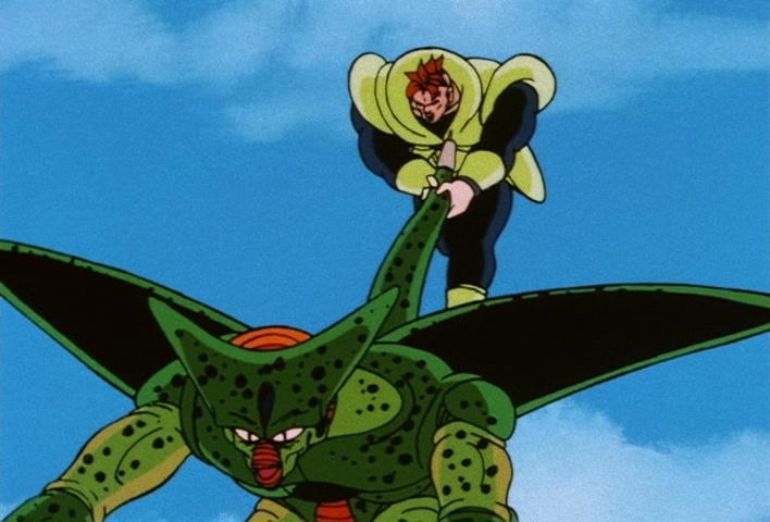 Dragon Ball Z Ep 151: One Final Remaining Hope… The Silent Warrior No. 16 Takes Action!! @ 18:45