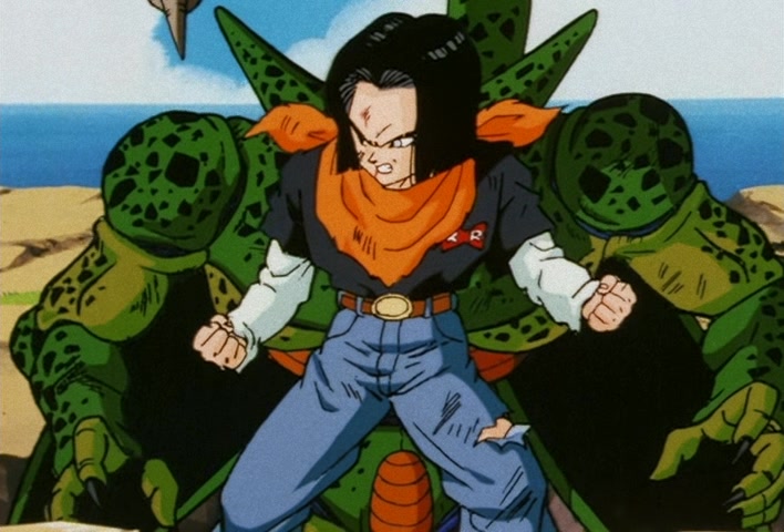Dragon Ball Z Ep 152: No. 17 is Swallowed… The Transforming Cell is a Super Gourmet @ 09:40