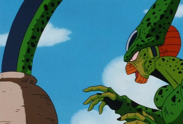 Dragon Ball Z Ep 152: No. 17 is Swallowed… The Transforming Cell is a Super Gourmet @ 10:09