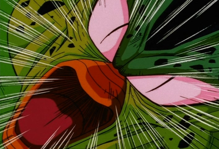 Dragon Ball Z Ep 152: No. 17 is Swallowed… The Transforming Cell is a Super Gourmet @ 10:20