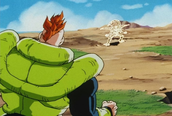Dragon Ball Z Ep 152: No. 17 is Swallowed… The Transforming Cell is a Super Gourmet @ 11:07
