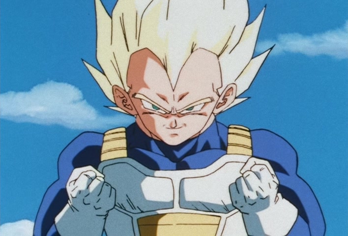Dragon Ball Z Ep 156: On Your Knees, Cell! I am Super Vegeta!! @ 02:43