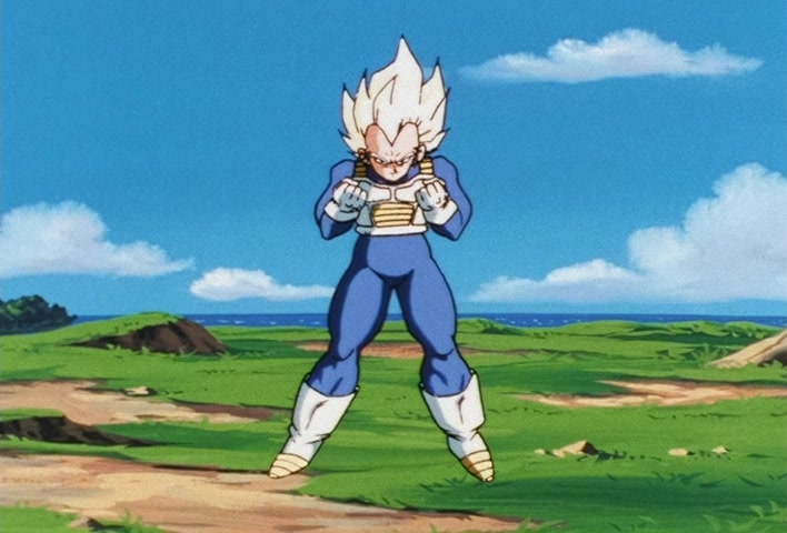 Dragon Ball Z Ep 156: On Your Knees, Cell! I am Super Vegeta!! @ 02:48