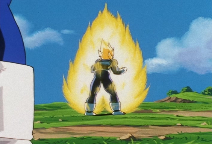 Dragon Ball Z Ep 156: On Your Knees, Cell! I am Super Vegeta!! @ 02:54