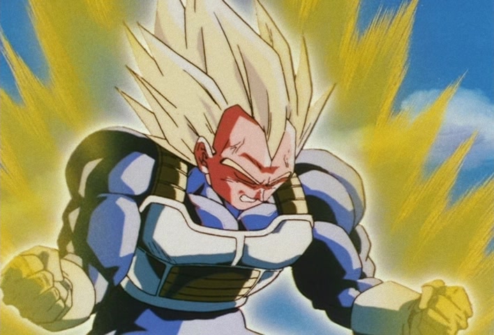 Dragon Ball Z Ep 156: On Your Knees, Cell! I am Super Vegeta!! @ 03:29