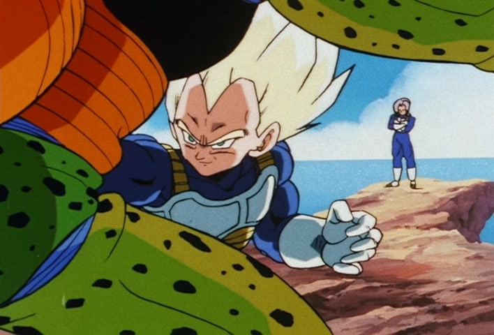 Dragon Ball Z Ep 156: On Your Knees, Cell! I am Super Vegeta!! @ 03:53