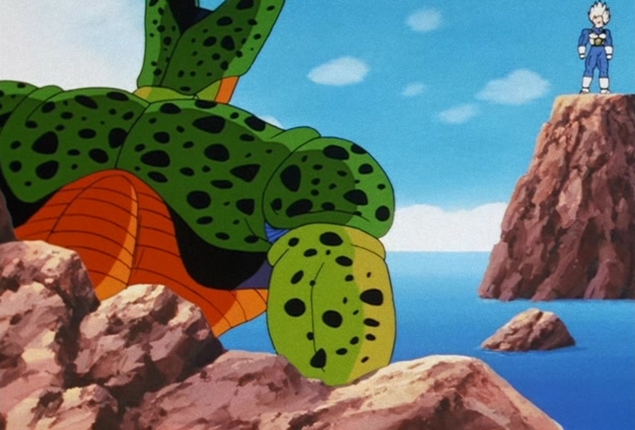 Dragon Ball Z Ep 156: On Your Knees, Cell! I am Super Vegeta!! @ 05:26