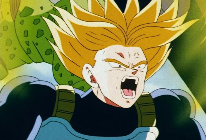 Dragon Ball Z Ep 165: Super Trunks Has a Weakness!! Cell, A Shocking Bombshell Declaration @ 12:10