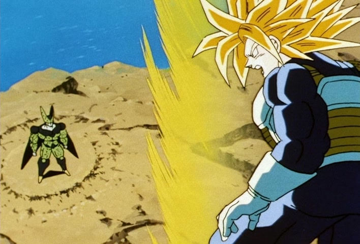 Dragon Ball Z Ep 165: Super Trunks Has a Weakness!! Cell, A Shocking Bombshell Declaration @ 15:39