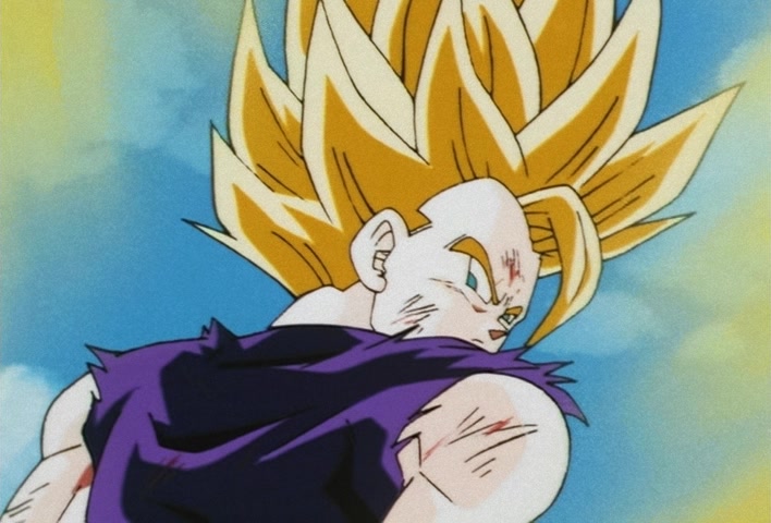Dragon Ball Z Ep 185: Anger Exploding Into Power!! The Cell Juniors are Destroyed @ 10:14