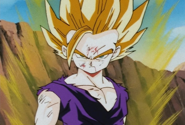 Dragon Ball Z Ep 185: Anger Exploding Into Power!! The Cell Juniors are Destroyed @ 10:25