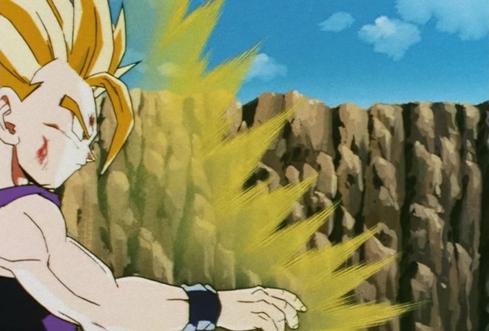 Dragon Ball Z Ep 185: Anger Exploding Into Power!! The Cell Juniors are Destroyed @ 11:10