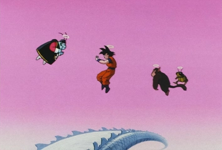 Dragon Ball Z Ep 188: Bye-Bye Everyone!! Goku's Last Instant Movement @ 19:44