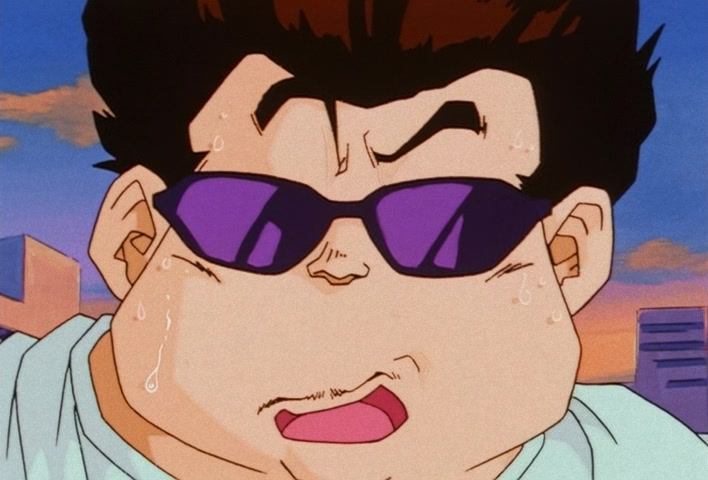 Dragon Ball Z Ep 201: The Champion and Lover of Justice — The Great Saiyaman Appears @ 09:38