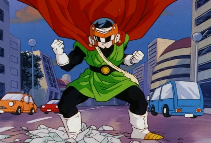 Dragon Ball Z Ep 201: The Champion and Lover of Justice — The Great Saiyaman Appears @ 10:13